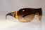 PRADA Mens Womens Designer Sunglasses Brown Shield SPR 57L 70E-6S1 20855