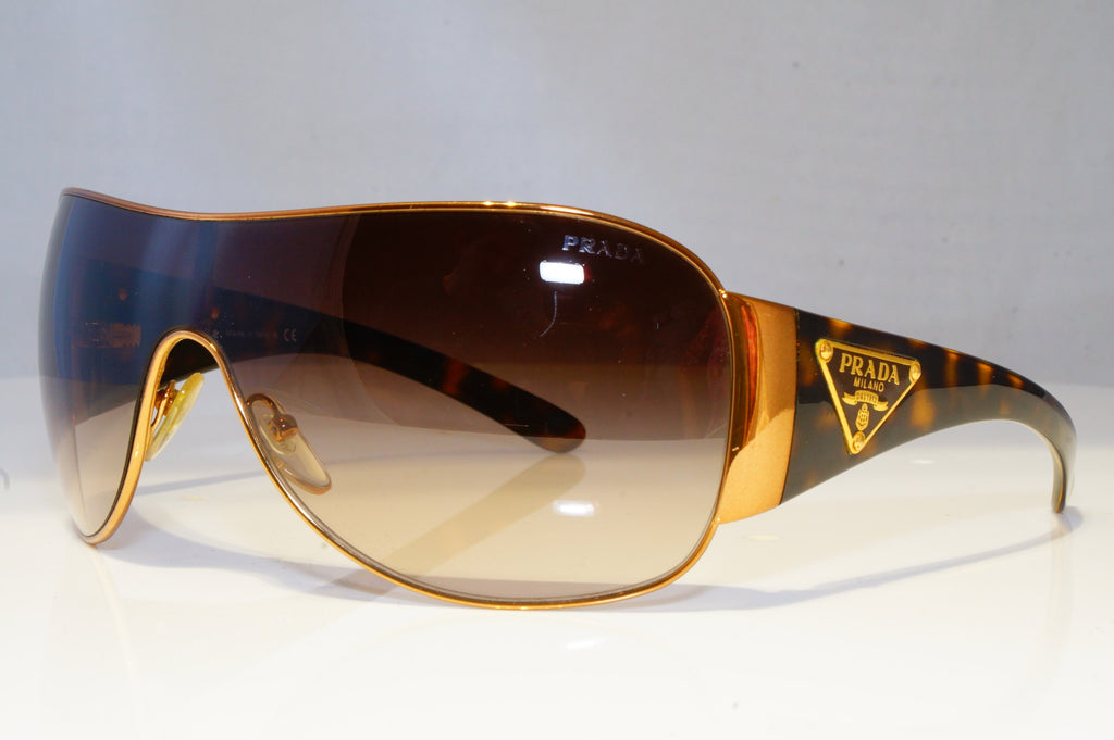 PRADA Mens Womens Designer Sunglasses Brown Shield SPR 57L 70E-6S1 20855