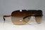 PRADA Mens Designer Sunglasses Brown Shield SPS 52N 5AV-6S1 17499