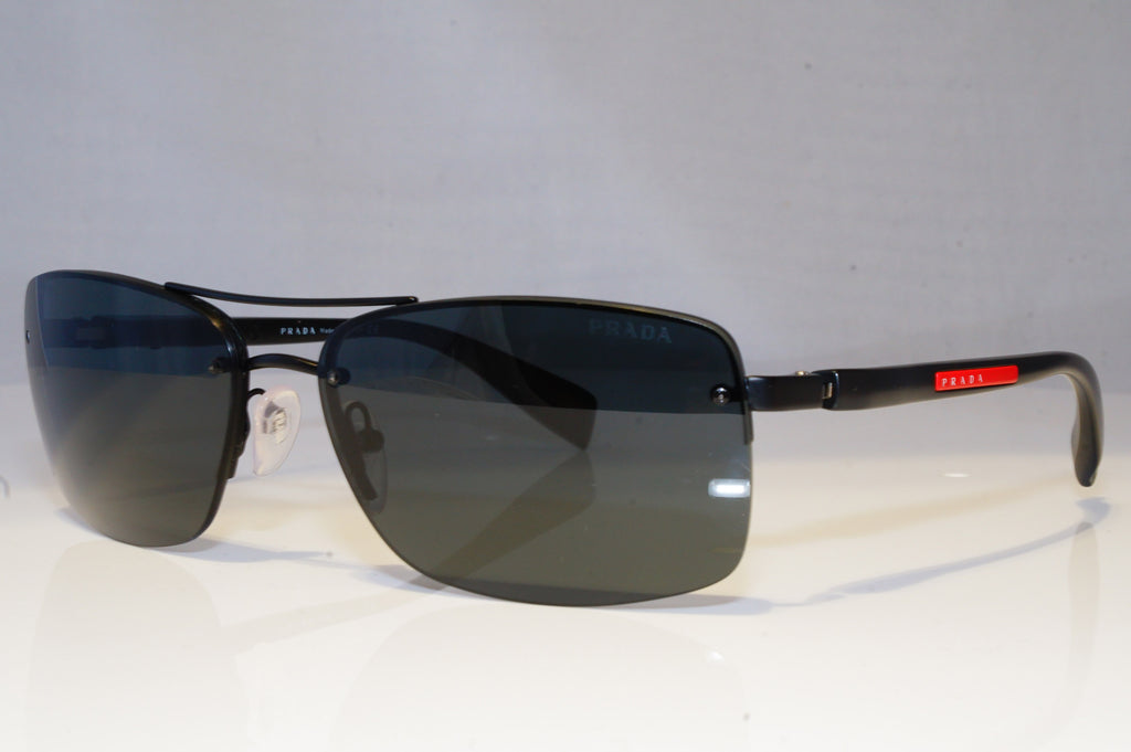 PRADA Mens Designer Sunglasses Black Rectangle  FRAME ONLY SPS 50N 1BO-1A1 20839