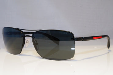 PRADA Mens Designer Sunglasses Black Rectangle SPS 50N 1BO-1A1 20840