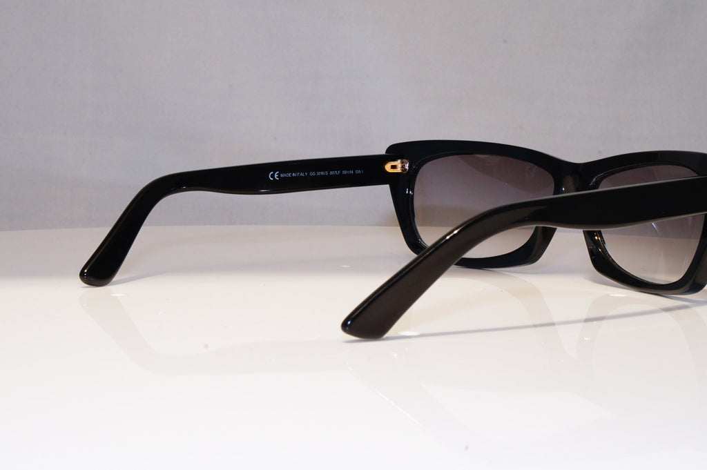 GUCCI Womens Designer Sunglasses Black Cat Eye GG 3016 807LF 22027