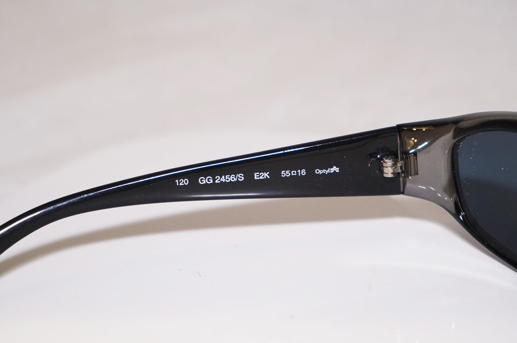 GUCCI 1990 Vintage Mens Designer Sunglasses Grey Rectangle GG 2456 E2K 15543