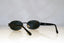 GIANNI VERSACE Mens Vintage 1990 Designer Sunglasses Black Rectangle 028 17649