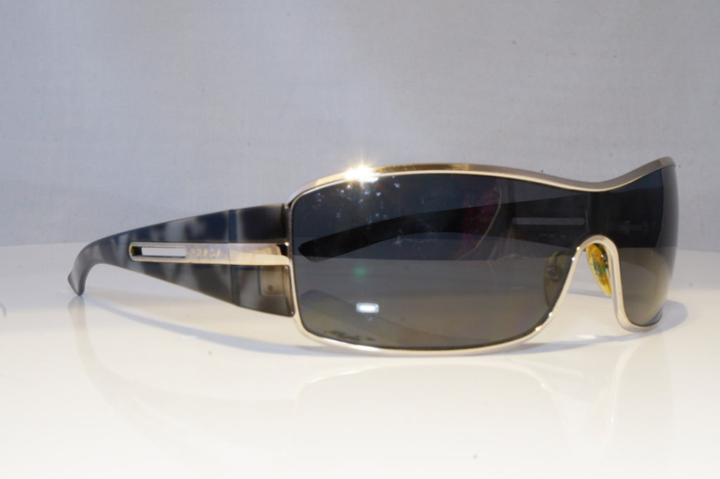 PRADA Mens Womens Designer Sunglasses Grey Shield DAMAGED SPR 56H 1BC-5Z1 20860