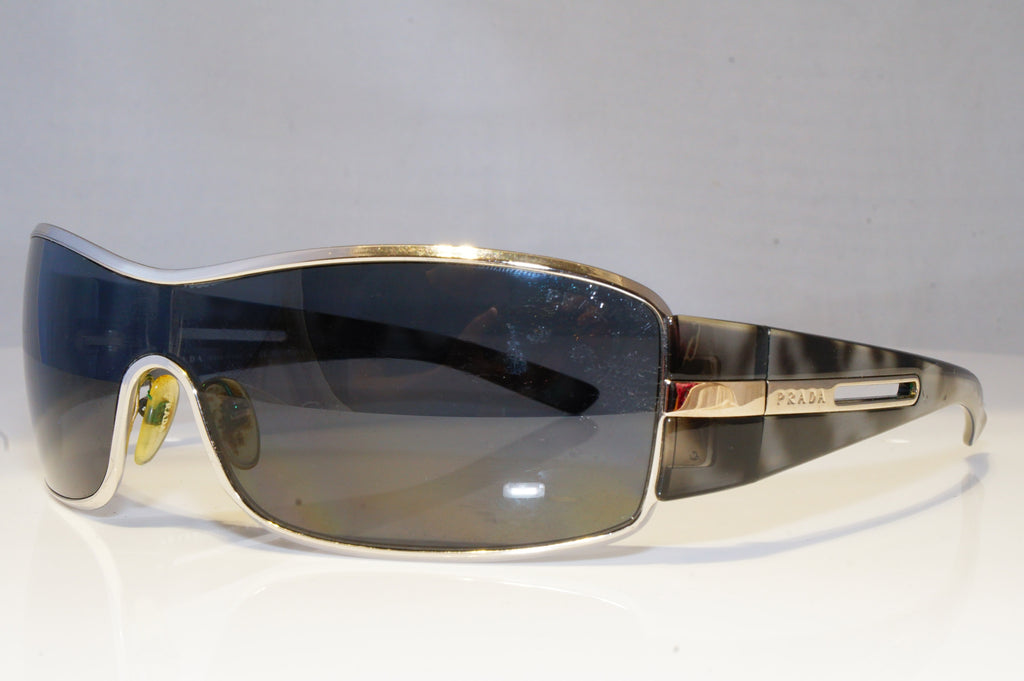 PRADA Mens Polarized Designer Sunglasses Black Rectangle SPS 54I 5AV-5Z1 20859