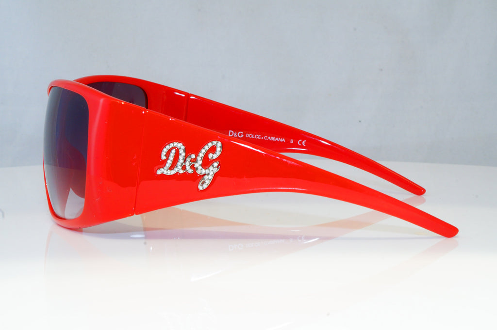 DOLCE & GABBANA Womens Diamante Oversized Sunglasses Red  D&G 8033 588/8G 19977
