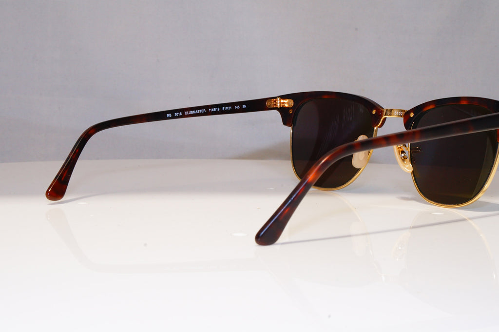 RAY-BAN Mens Womens Mirror Sunglasses Brown Clubmaster RB 3016 1145/19 22055