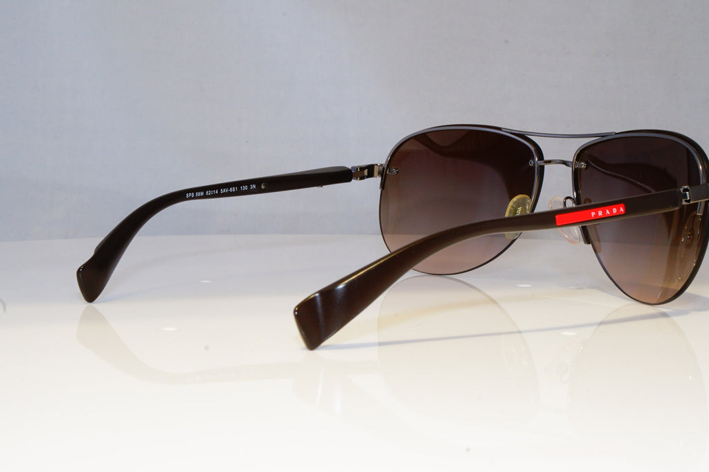 PRADA Mens Designer Sunglasses Brown Pilot SPS 56M 5AV-6S1 20851