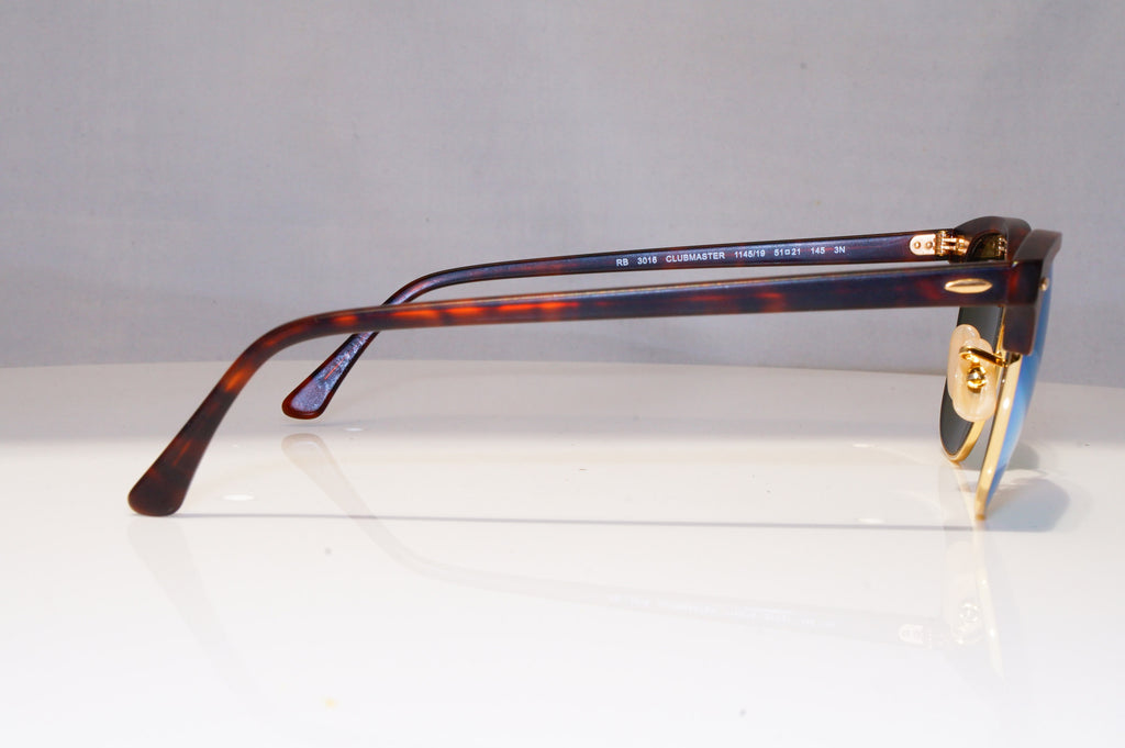 RAY-BAN Mens Womens Mirror Sunglasses Brown Clubmaster RB 3016 1145/19 22055