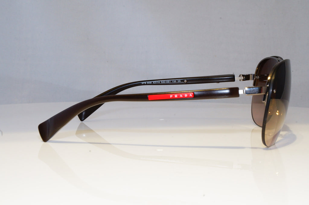 PRADA Mens Designer Sunglasses Brown Pilot SPS 56M 5AV-6S1 20851