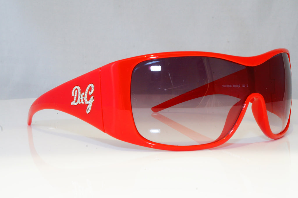 DOLCE & GABBANA Womens Diamante Oversized Sunglasses Red  D&G 8033 588/8G 19977