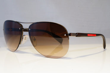 PRADA Mens Designer Sunglasses Brown Pilot SPS 56M 5AV-6S1 20851