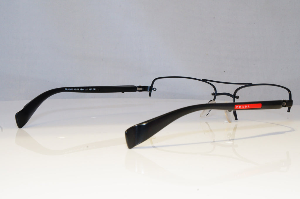 PRADA Mens Designer Sunglasses Black Rectangle  FRAME ONLY SPS 50N 1BO-1A1 20839