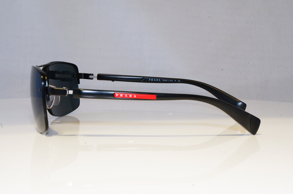 PRADA Mens Designer Sunglasses Black Rectangle SPS 50N 1BO-1A1 20837