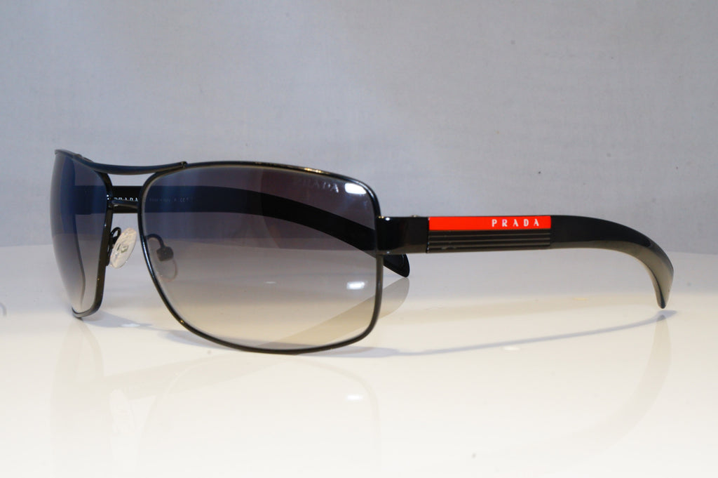PRADA Mens Designer Sunglasses Black Rectangle SPS 54I 7AXOA7 20861