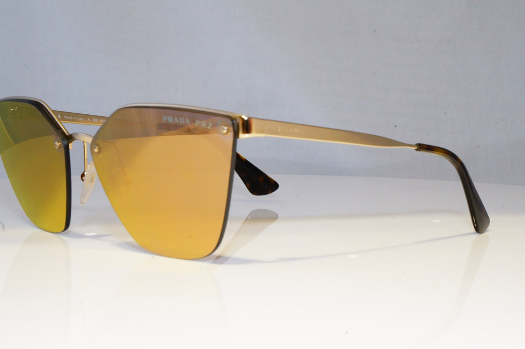 PRADA Womens Polarized Mirror Sunglasses Gold CINEMA SPR 68T ZVN-5N2 20844