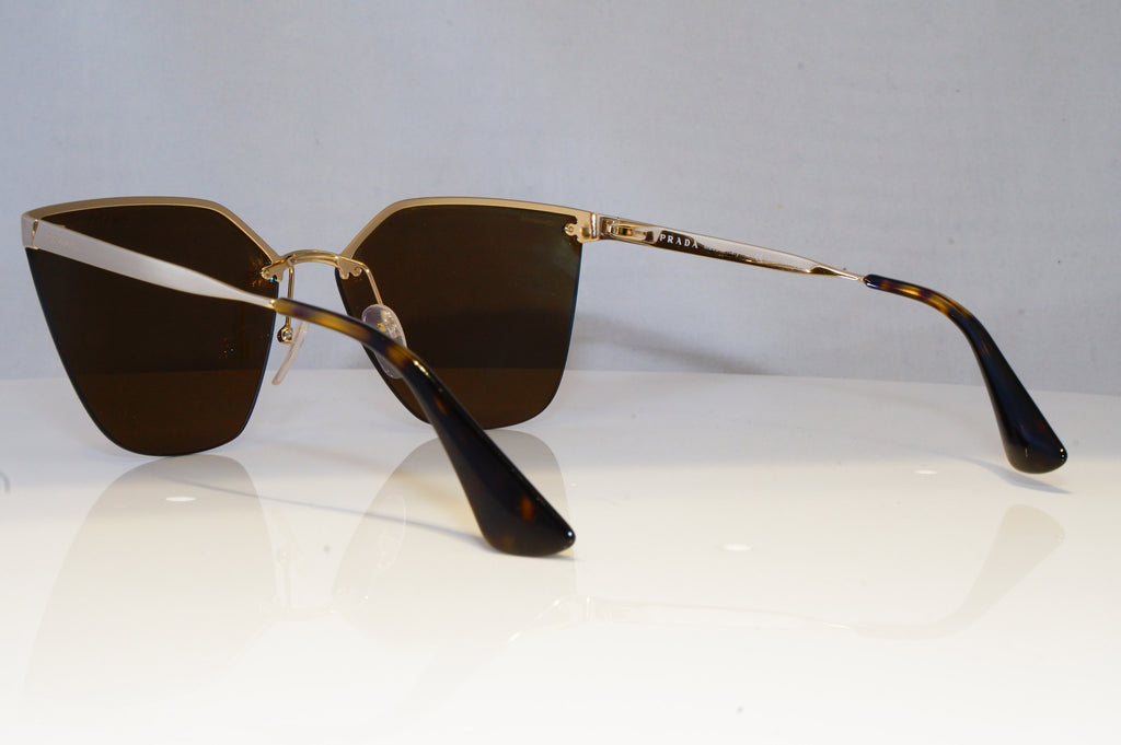 PRADA Womens Polarized Mirror Sunglasses Gold CINEMA SPR 68T ZVN-5N2 20844