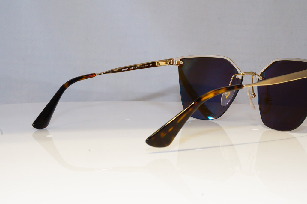 PRADA Womens Polarized Mirror Sunglasses Gold CINEMA SPR 68T ZVN-5N2 20844