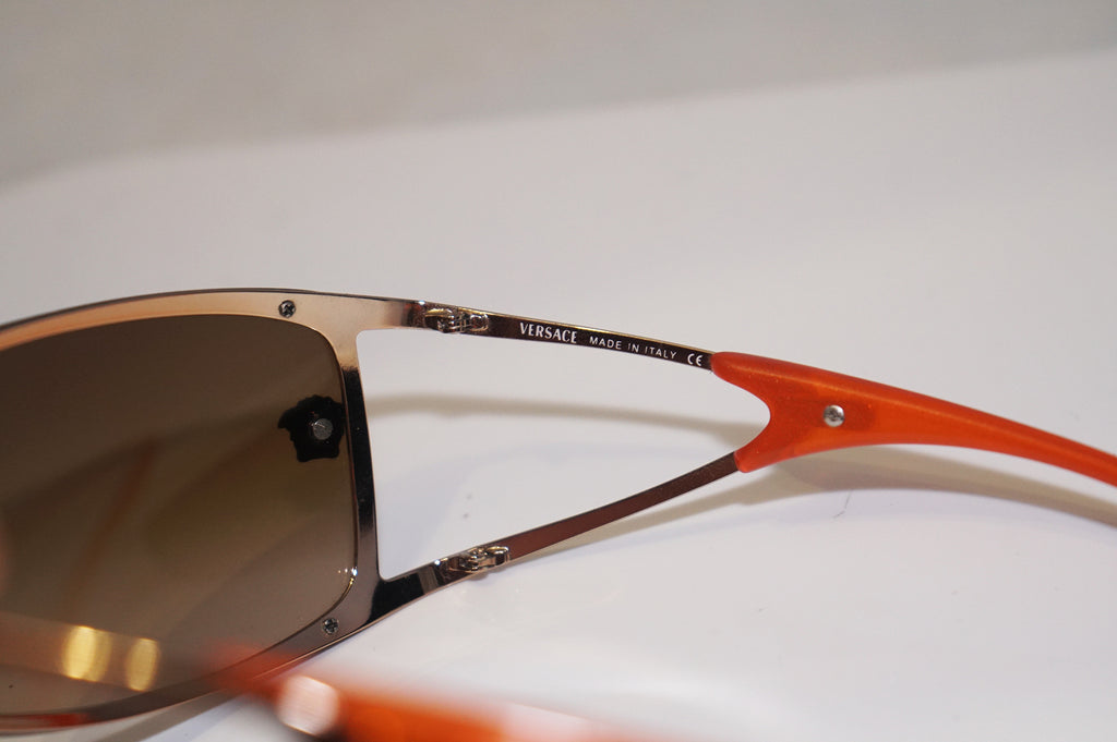 VERSACE Womens Designer Sunglasses Gold Shield MOD 2048 1052/13 16315