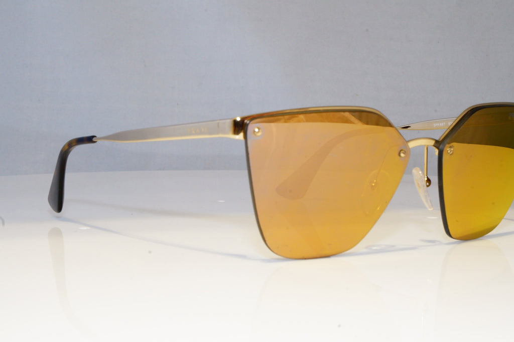 PRADA Womens Polarized Mirror Sunglasses Gold CINEMA SPR 68T ZVN-5N2 20844