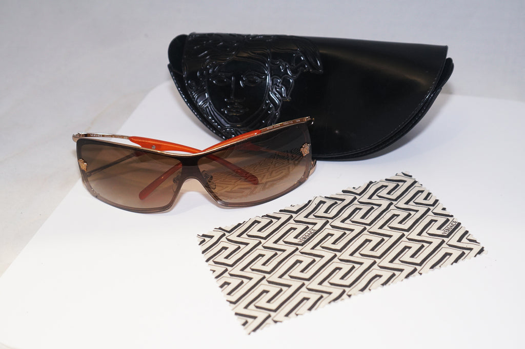 VERSACE Womens Designer Sunglasses Gold Shield MOD 2048 1052/13 16315