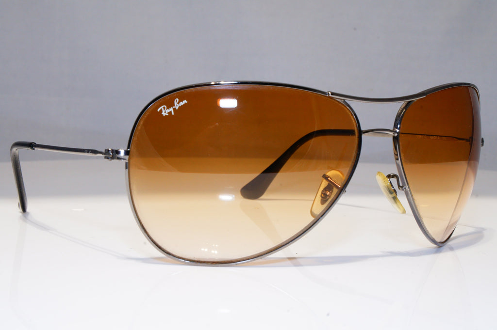RAY-BAN Mens Vintage 1990 Designer Sunglasses Silver Pilot RB 3386 004/13 22025