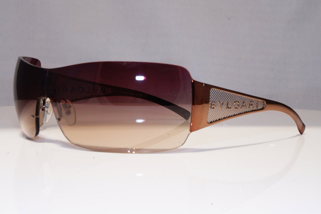 BVLGARI Vintage 1990 Unisex Designer Sunglasses Brown Shield 522 142/13 22020