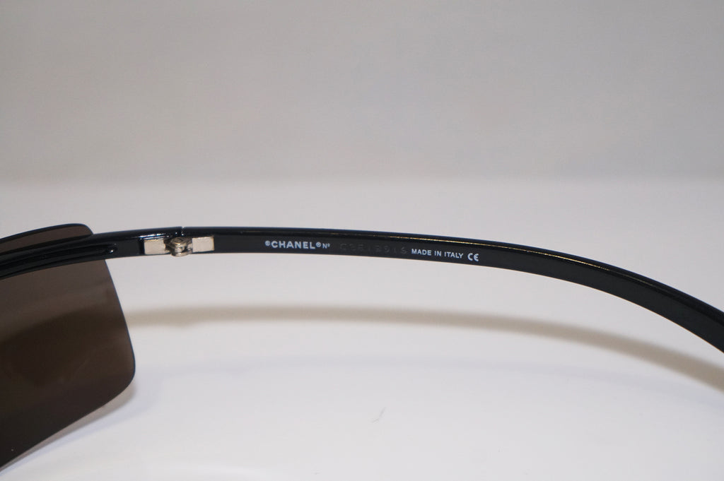 CHANEL Vintage Mens Unisex Designer Sunglasses Black Wrap 6003 C501/55 16317