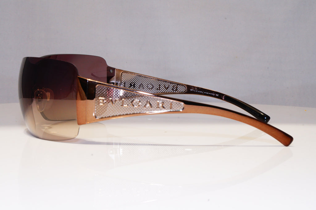 BVLGARI Vintage 1990 Unisex Designer Sunglasses Brown Shield 522 142/13 22020