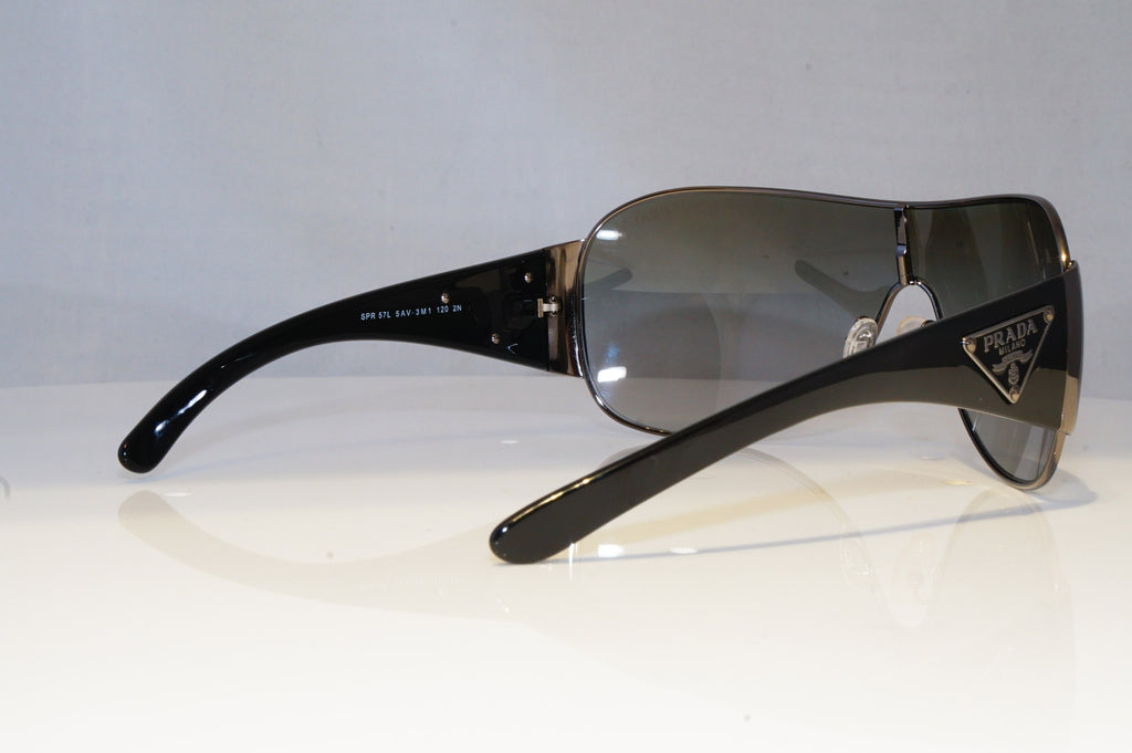 PRADA Mens Womens Designer Sunglasses Black Shield SPR 57L 5AV-3M1 20853
