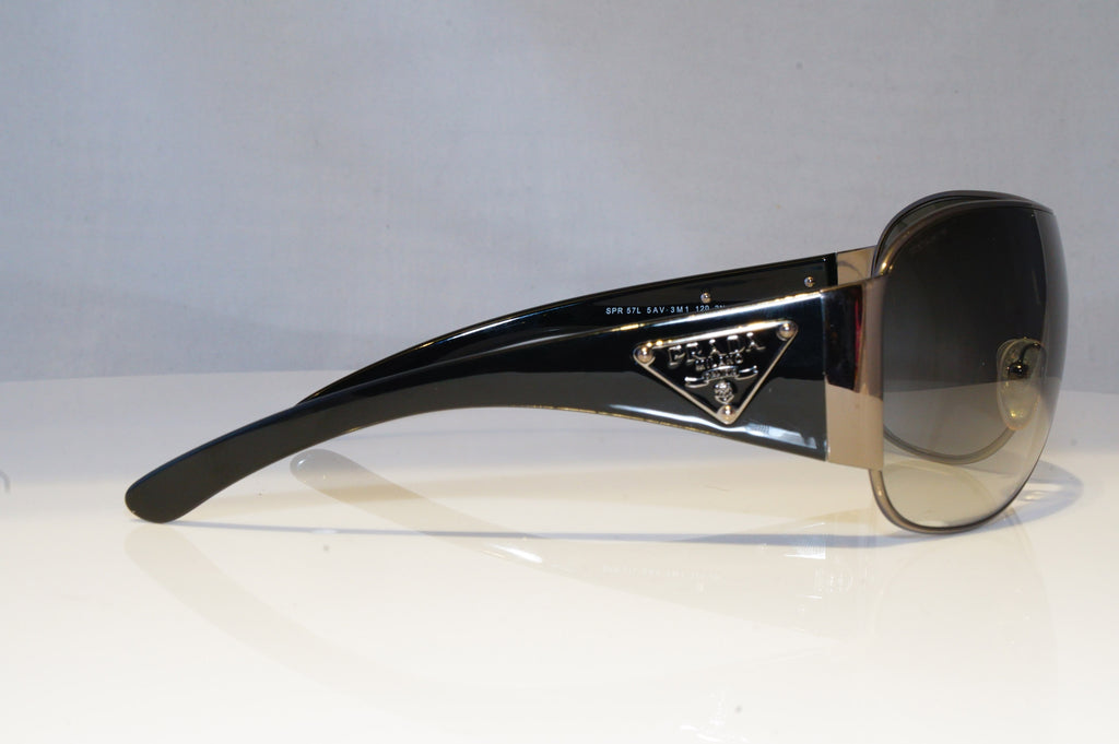 PRADA Mens Womens Designer Sunglasses Black Shield SPR 57L 5AV-3M1 20853
