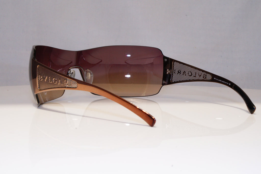 BVLGARI Vintage 1990 Unisex Designer Sunglasses Brown Shield 522 142/13 22020