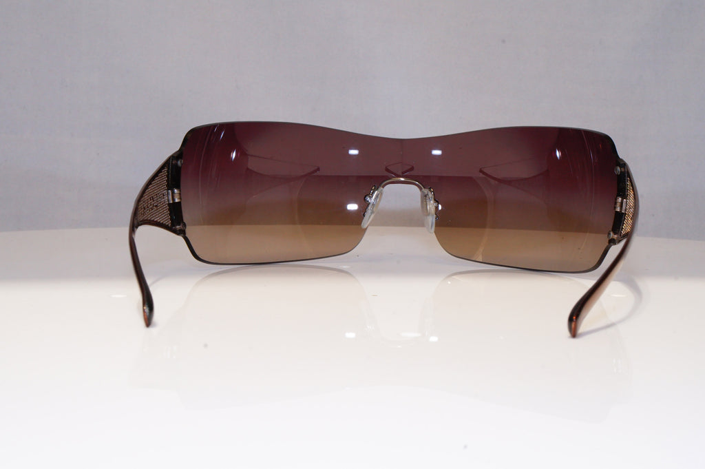 BVLGARI Vintage 1990 Unisex Designer Sunglasses Brown Shield 522 142/13 22020