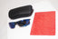 CHANEL Vintage Mens Unisex Designer Sunglasses Black Wrap 6003 C501/55 16317