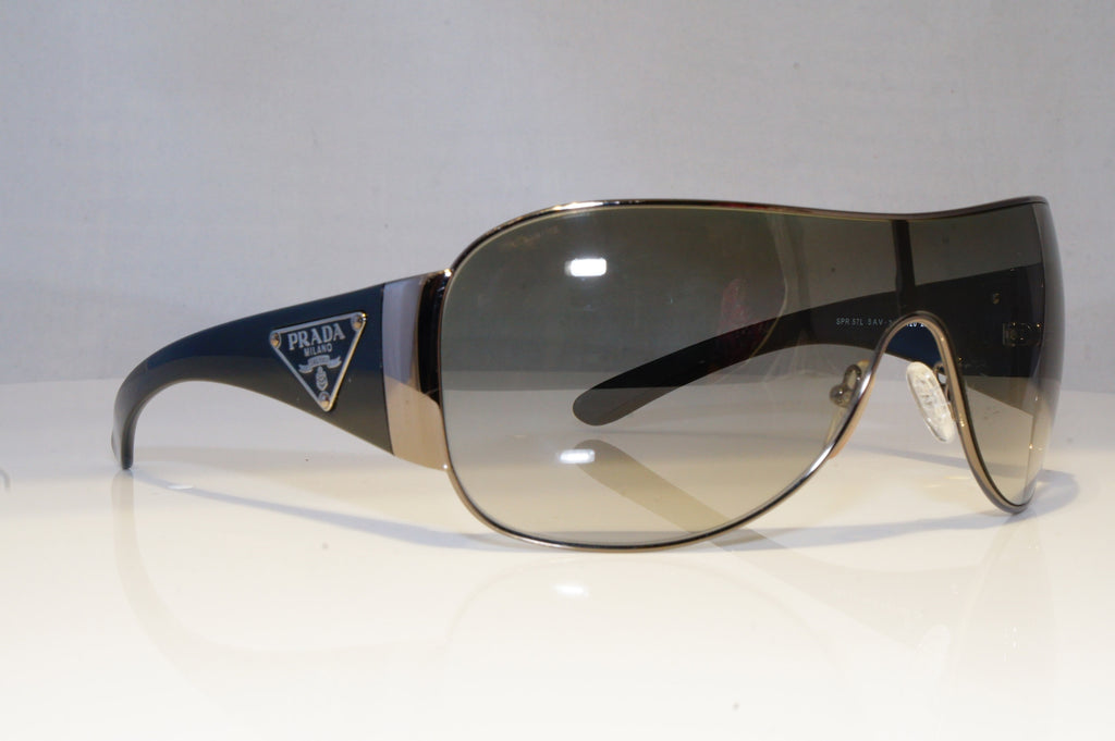 PRADA Mens Womens Designer Sunglasses Black Shield SPR 57L 5AV-3M1 20853