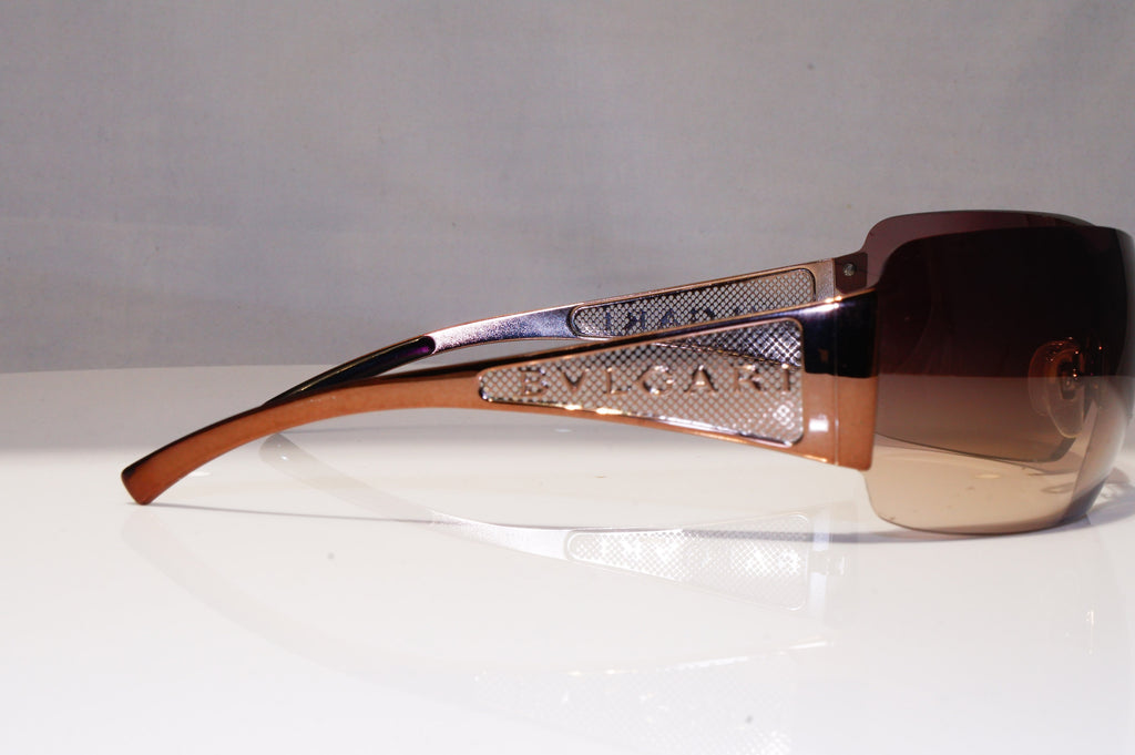 BVLGARI Vintage 1990 Unisex Designer Sunglasses Brown Shield 522 142/13 22020