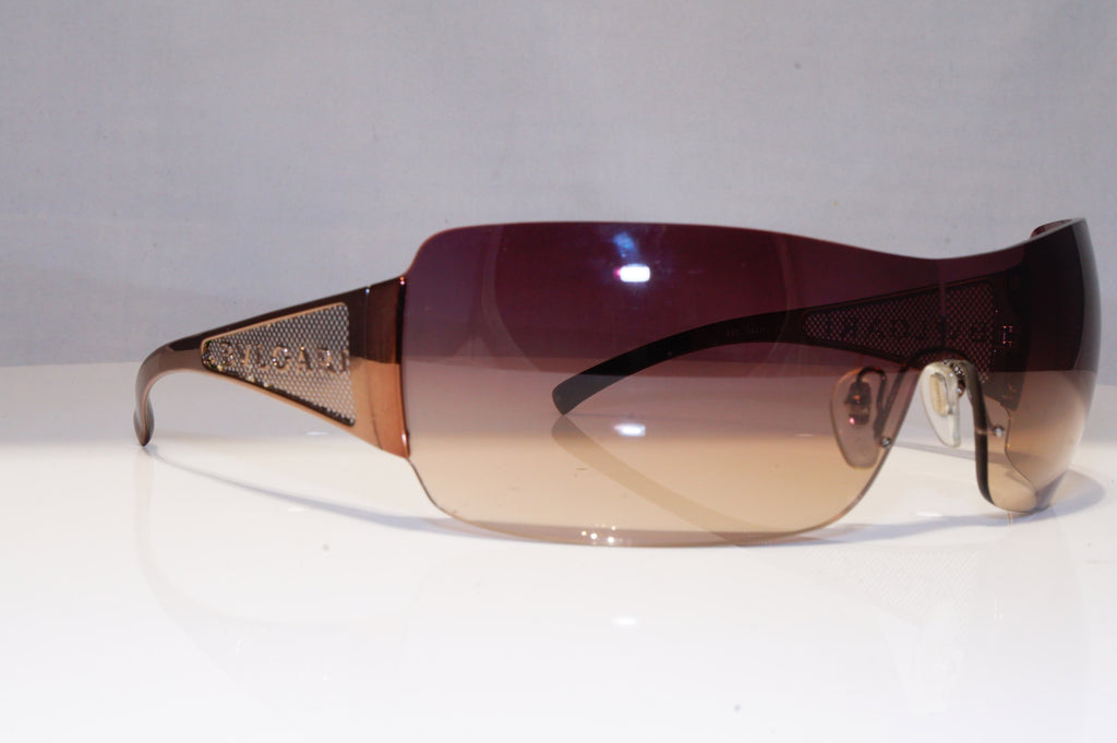 BVLGARI Vintage 1990 Unisex Designer Sunglasses Brown Shield 522 142/13 22020