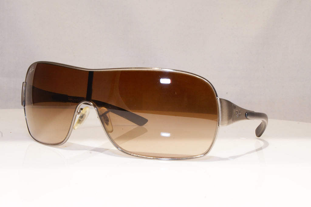 RAY-BAN Mens Designer Sunglasses Silver Shield RB 3392 004/13 18779