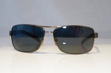 PRADA Mens Polarized Designer Sunglasses Black Rectangle SPS 54I 5AV-5Z1 20859