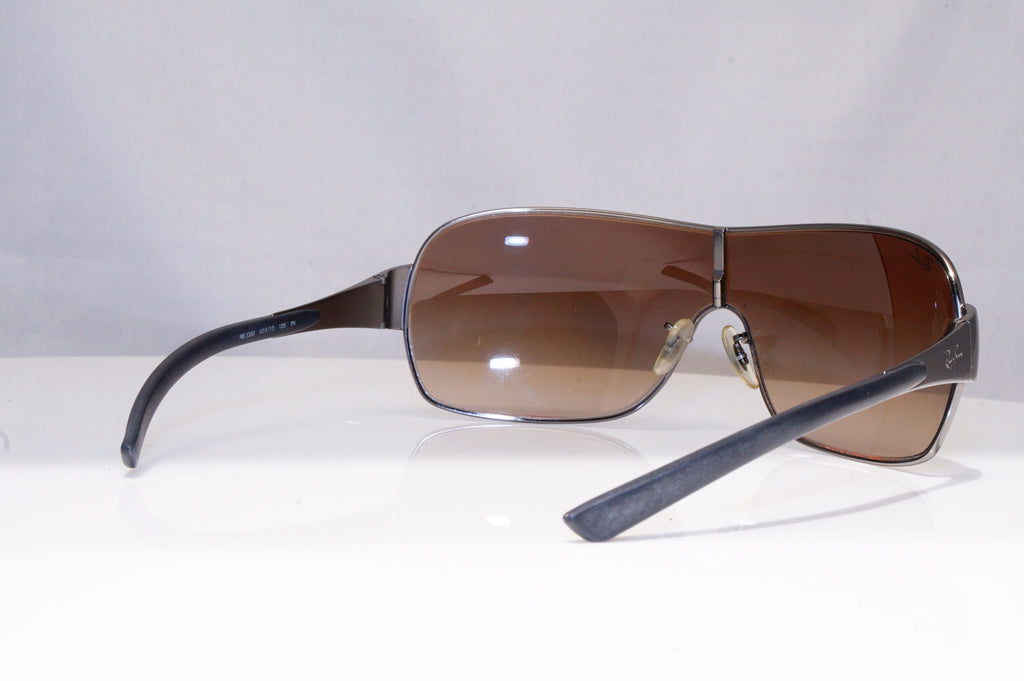 RAY-BAN Mens Designer Sunglasses Silver Shield RB 3392 004/13 18779