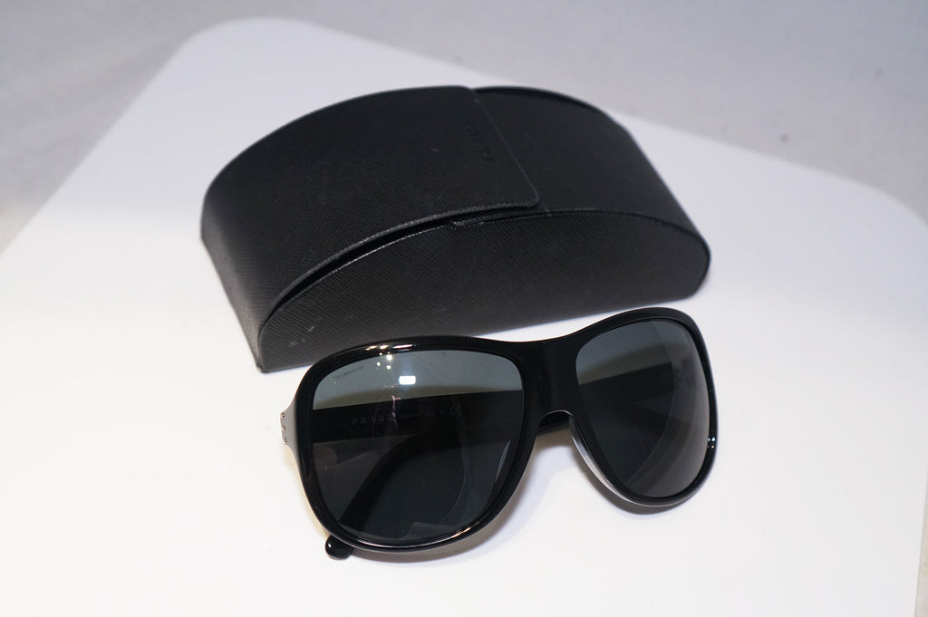 PRADA Womens Designer Studded Sunglasses Black Oversized SPR 01M 1AB-1A1 15578