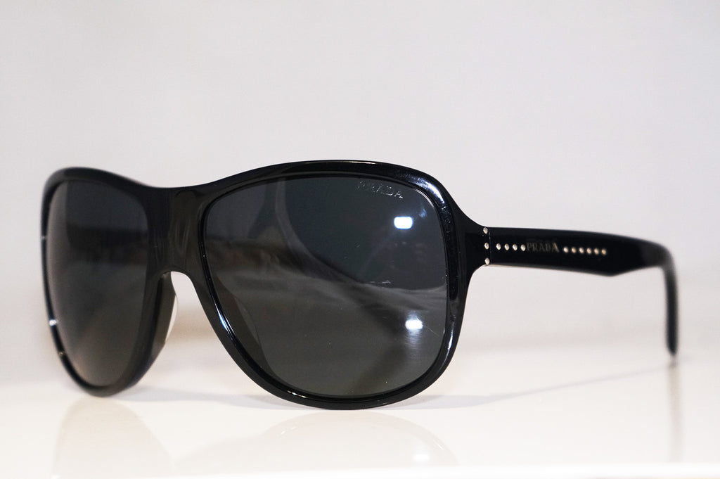 PRADA Womens Designer Studded Sunglasses Black Oversized SPR 01M 1AB-1A1 15578