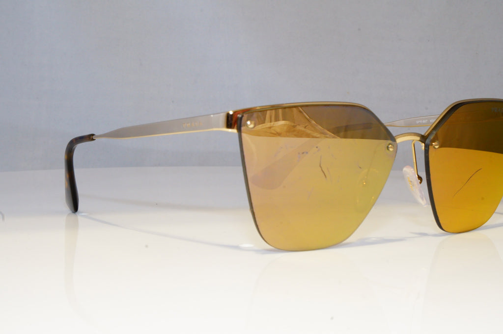 PRADA Womens Polarized Mirror Designer Sunglasses Gold SPR 68T ZVN-5N2 20845