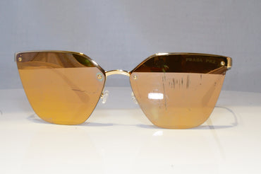 PRADA Womens Polarized Mirror Sunglasses Gold CINEMA DAMAGED SPR 68T ZVN 20862