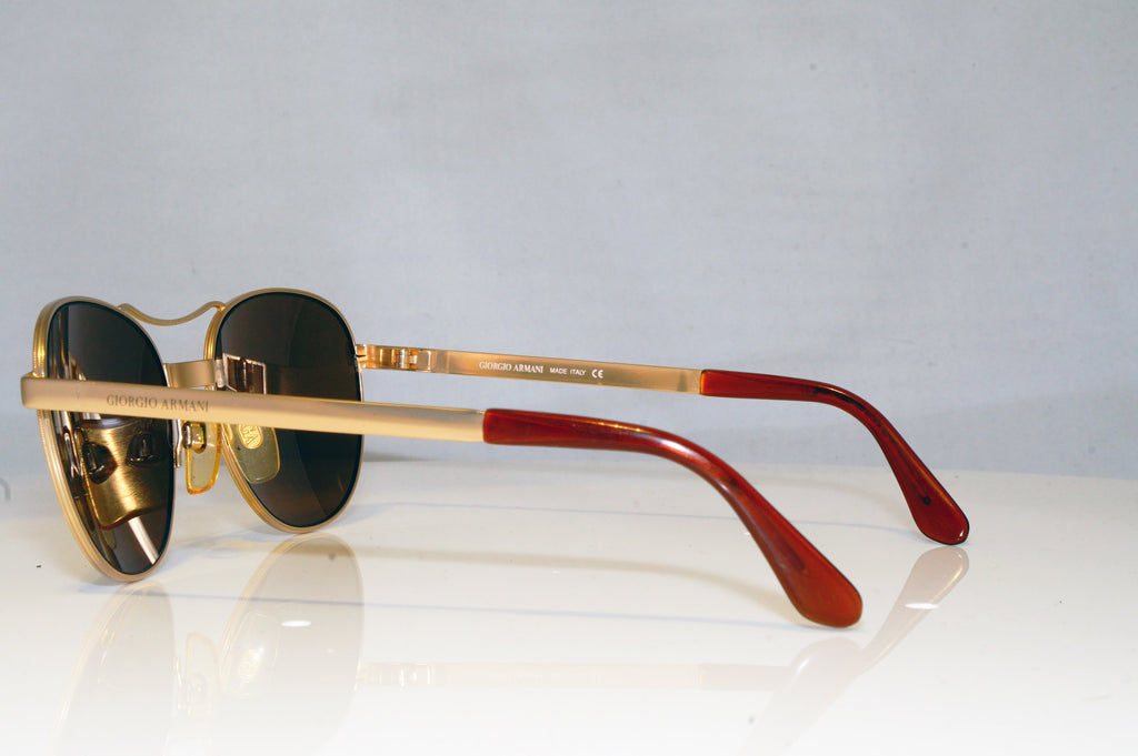 GIORGIO ARMANI Mens Vintage 1990 Designer Sunglasses Gold Aviator 644 904 17635