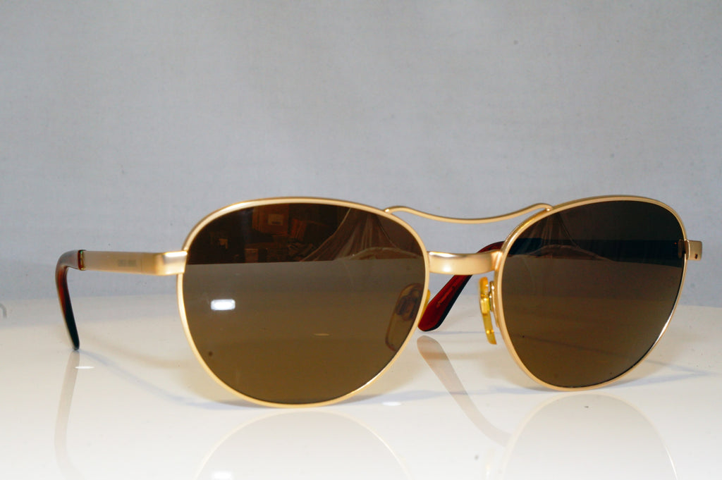 GIORGIO ARMANI Mens Vintage 1990 Designer Sunglasses Gold Aviator 644 904 17635