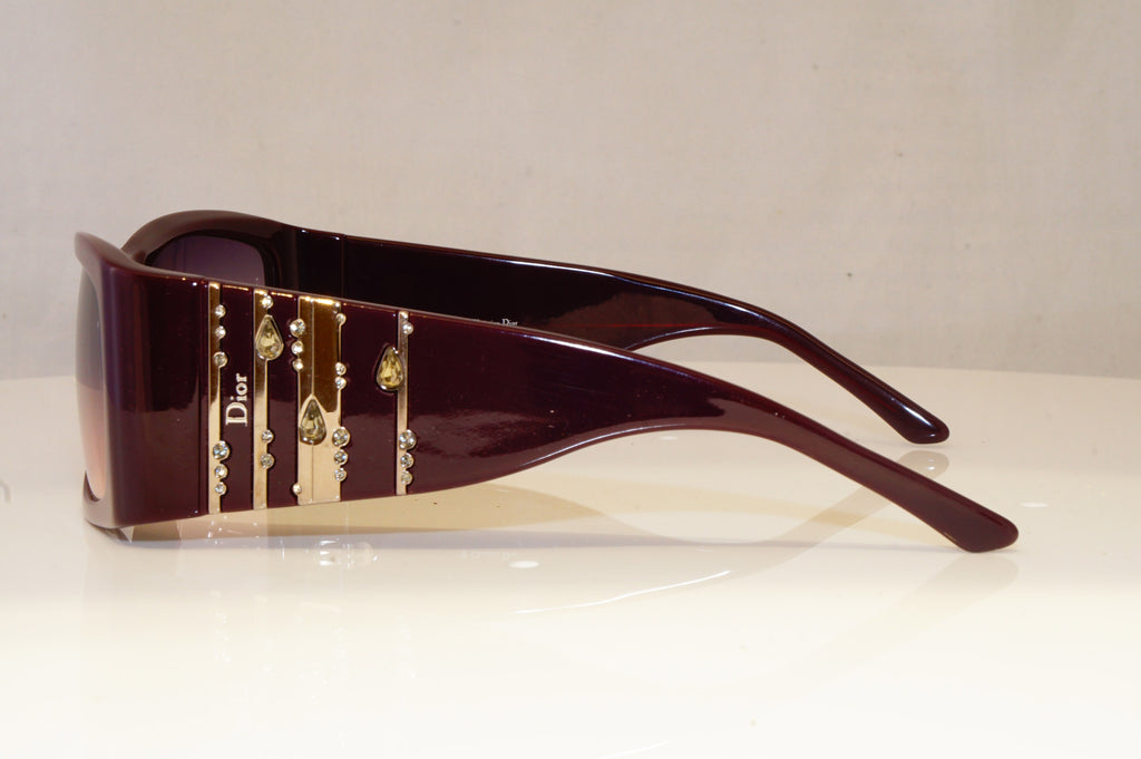 CHRISTIAN DIOR Womens Diamante Designer Sunglasses Purple DIOR RAIN2 RYY09 19584