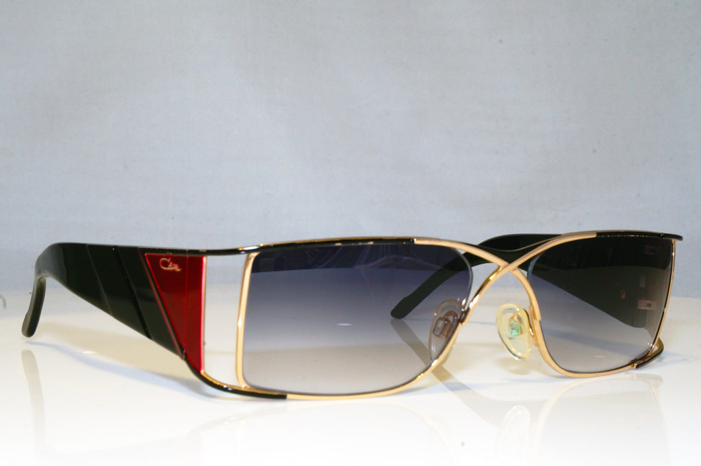 CAZAL Mens Vintage 1990 Designer Sunglasses Black Rectangle 961 609 17647