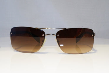 PRADA Mens Designer Sunglasses Brown Rectangle SPS 50N 5AV-6S1 20838